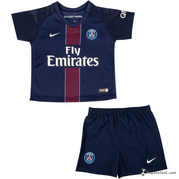 Camiseta Paris Saint Germain Replica Primera Ropa Niños 2016/17 Azul